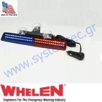  WHELEN SlimMiser - Μπλέ/Kόκκινο-Εσωτερικό LED ταμπλώ αυτοκινήτου, Eξήντα (60) λυχνιών LED, αντάπτορας αναπτήρα, καλώδιο τριών (3) μέτρων - Made in USA 