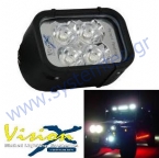    LED FLOOD  Vision X USA,  Xmitter,  IL-41 (4" , 4-LED  3-Watt, 9-32 VDC), 720 Lumens 