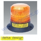  Φάρος (Φανός) STROBE της Delta Design Husky Pup XENON 10-100V ή 20-72V, IP65, Κόκκινος ή Πορτοκαλί ή Πράσινος ή Μπλέ, Mόνιμης/Σταθερής Τοποθέτησης 