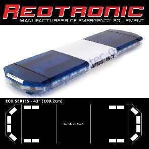 Redtronic MEGA-FLASH™ 360 EM107ECO - Πολυφαρικό Σύστημα (Φωτεινή Μπάρα Οροφής), Μπλέ, 109cm - Μόνιμης Στήριξης 