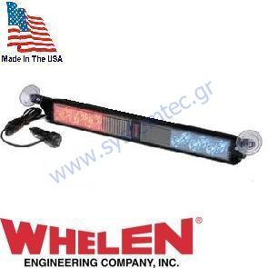  WHELEN Slimlighter - Μπλέ/Kόκκινο - Εσωτερικό LED ταμπλώ αυτοκινήτου, δώδεκα (12) λυχνιών LED, αντάπτορας αναπτήρα καλώδιο τριών 3 μέτρων- Made in USA 