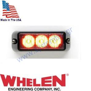  WHELEN RSR03ZCR - Για Σταθερή Εξωτερική Τοποθέτηση Φωτιστικό σώμα LED - Τρία (3) LED με Ενσωματωμένα Κάτοπτρα - 15 Συχνότητες Αναλαμπών - Made in USA 